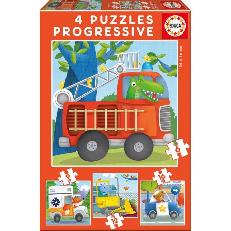 Educa Puzzle Progressive Rescue Patrol 6-9-12-16 Teilee - Puzzles Educa
