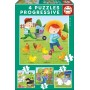 Puzzle erzieht Progressive Farm Animals 6-9-12-16 Teilee - Puzzles Educa