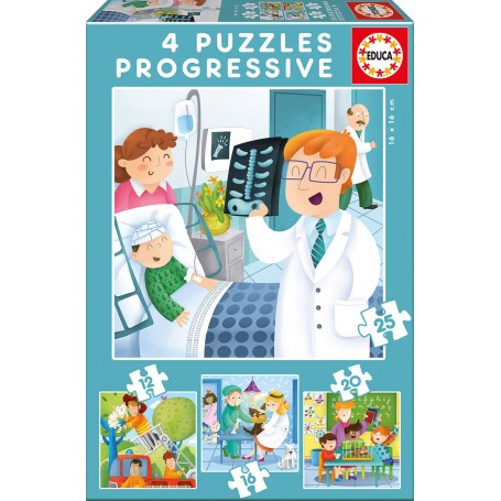 Wachsende pädagogische Puzzle Ich will progressive sein 12-16-20-25 Teilee - Puzzles Educa